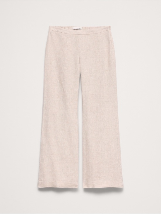 Banana Republic Pants - Banana Republic Wide-Leg Mid Rise Linen-Blend Pants in Light Neutral